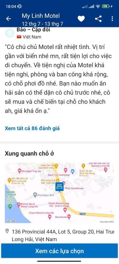 My Linh Motel 976 Duong Vo Thi Sau Long Hai Buitenkant foto